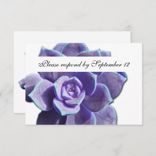 Lila Succulent  rsvp (Voorkant / Achterkant)