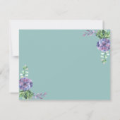 Lila Succulte Foto slaat de datum op Aankondiging (Achterkant)