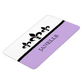 Lila Swanky Fleur De Lis Flexi Magnet Magneet (Linkerzijde)