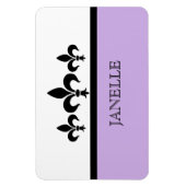 Lila Swanky Fleur De Lis Flexi Magnet Magneet (Verticaal)