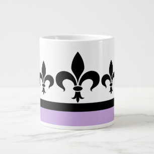 Lila Swanky Fleur De Lis Jumbo Mok
