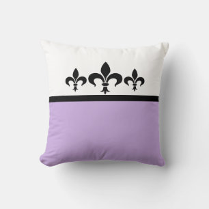 Lila Swanky Fleur De Lis Pillow Kussen