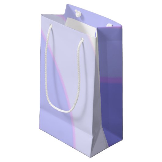 Lila Swirls Gift Bag Klein Cadeauzakje (Voorkant Gekanteld)