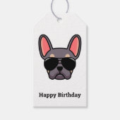 Lila Tan French Bulldog Gift Labels Cadeaulabel (Voorkant)