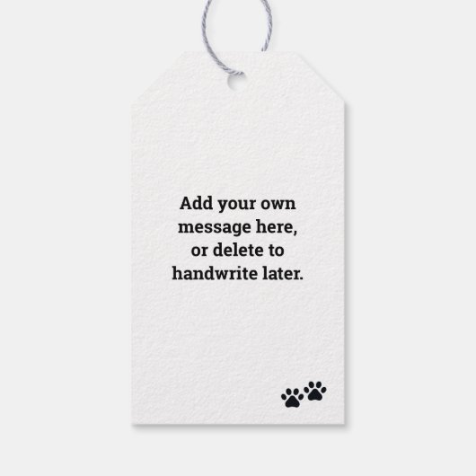 Lila Tan French Bulldog Gift Labels Cadeaulabel (Achterkant)