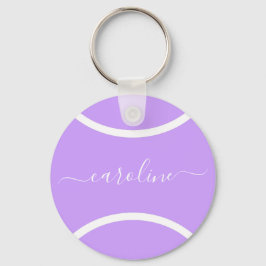 Lila Tennis Ball Custom Girls Name Sports Gift Sleutelhanger