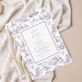 Lila  Toile Classic Wedding Kaart