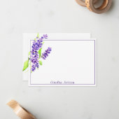 Lila troep gepersonaliseerd notitiekaartje (Voorkant / Achterkant in situ)