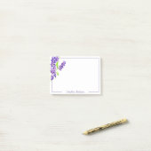 Lila troep gepersonaliseerd post-it® notes (Op bureau)