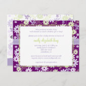 Lila ~ Tuin baby shower Kaart (Voorkant / Achterkant)