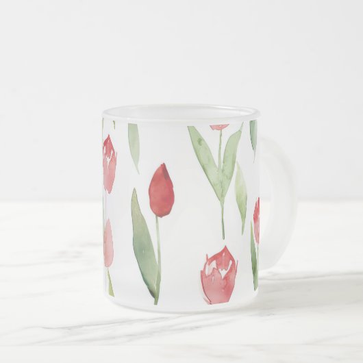 Lila tuinglas" matglas koffiemok (Voorkant rechts)