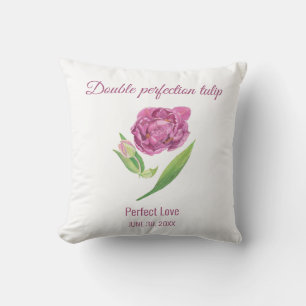 Lila tulp dubbele perfectie perfecte liefde kussen