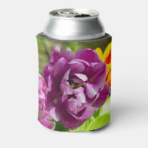 Lila tulpen op een zonnige dag