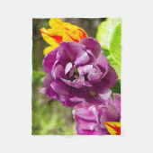 Lila tulpen op een zonnige dag fleece deken (Voorkant)