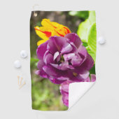 Lila tulpen op een zonnige dag golfhanddoek (Insitu)