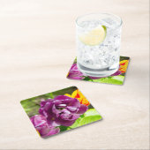 Lila tulpen op een zonnige dag kartonnen onderzetters (Insitu)