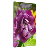 Lila tulpen op een zonnige dag klembord (Rechts)
