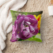 Lila tulpen op een zonnige dag kussen (Deken)