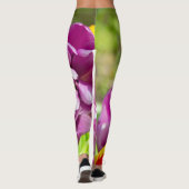 Lila tulpen op een zonnige dag leggings (Achterkant)