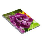 Lila tulpen op een zonnige dag notitieboek (Rechterzijde)