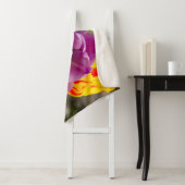 Lila tulpen op een zonnige dag sherpa deken (In situ)