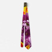 Lila tulpen op een zonnige dag stropdas (Achterkant)