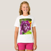 Lila tulpen op een zonnige dag t-shirt (Voorkant volledig)