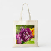 Lila tulpen op een zonnige dag tote bag (Achterkant)