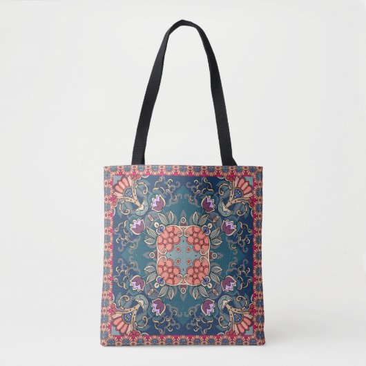 Lila tulpenbloemen, sierbloemen lijst. tote bag (Voorkant)