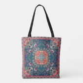 Lila tulpenbloemen, sierbloemen lijst. tote bag (Achterkant)