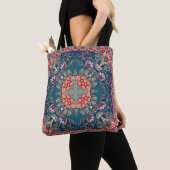 Lila tulpenbloemen, sierbloemen lijst. tote bag (Dichtbij)