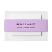 Lila uitnodiging in Belly Band Uitnodigingen Wikkel (Voorkant Voorbeeld)