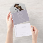 Lila uitnodiging tot het uitzenden van een schone  (Afscheurbaar)