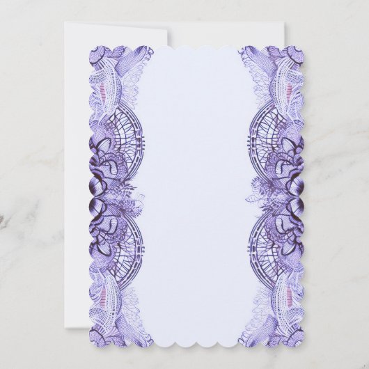 Lila uitnodiging tot het uitzenden van een wedstri (Achterkant)