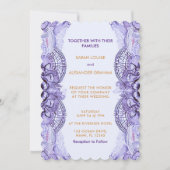 Lila uitnodiging tot het uitzenden van een wedstri (Voorkant)