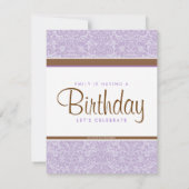Lila uitnodiging van Cupcake Birthday Party (Achterkant)
