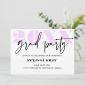 Lila uitnodiging van de moderne partij Pastel Ombr (Staand voorkant)