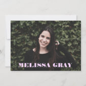 Lila uitnodiging van de moderne partij Pastel Ombr (Achterkant)