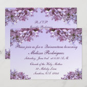 Lila uitnodiging van Quinceanera (Voorkant / Achterkant)