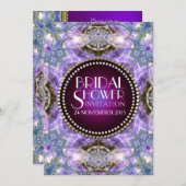 Lila uitnodiging voor het opvragen van de Magische (Voorkant / Achterkant)