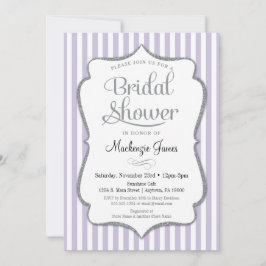 Lila uitnodiging voor lavender Gray Bridal