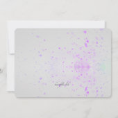 Lila uitnodiging voor mandje (Achterkant)