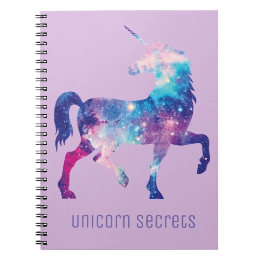 Lila Unicorn Secrets Notebook Notitieboek (Voorkant)