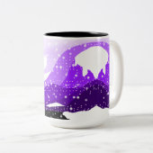 Lila vallei tweekleurige koffiemok (Voorkant rechts)