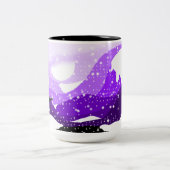 Lila vallei tweekleurige koffiemok (Center)