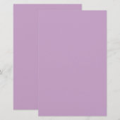 Lila vaste kleur briefpapier (Voorkant / Achterkant)