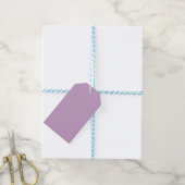Lila vaste kleur cadeaulabel (Met Touw)