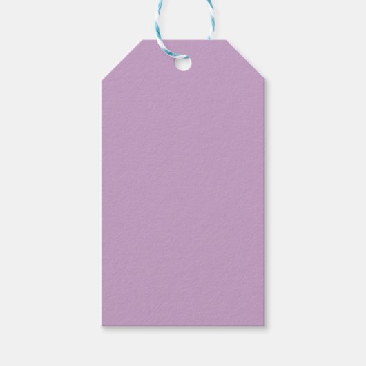 Lila vaste kleur cadeaulabel (Voorkant)