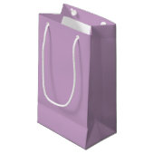 Lila vaste kleur klein cadeauzakje (Voorkant Gekanteld)