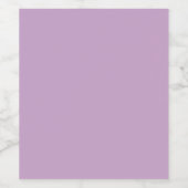 Lila vaste kleur wijn etiket (Enkel label)